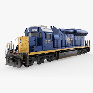 3D model Game Ready Diesel Electric Locomotive