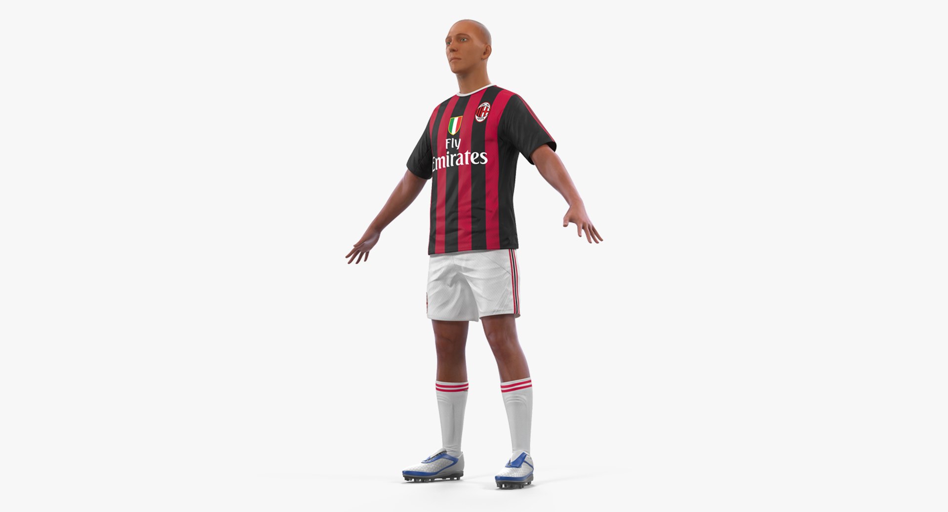 Soccer or Football Player Milan 3D Model 3D model preview