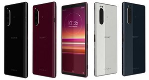 3D Sony Xperia 5 All Colors Low Poly