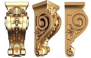 3D Corbel Carved 07