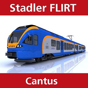 3d model flirt passenger train cantus