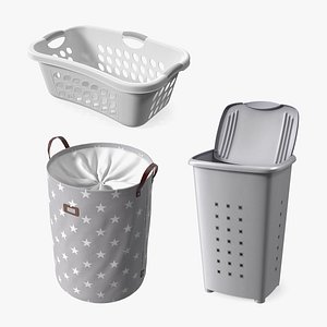 3D Laundry Baskets Collection