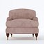 Covered Fabric Armchair with wooden Legs 3D