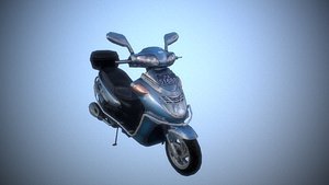 Motor Scooter - Low Poly Game Ready