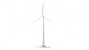 Large Modern Wind Turbine Generator 3D Model
