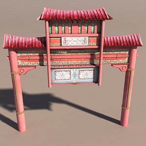 3d model china town portal