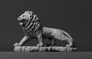 3D sculpture lion