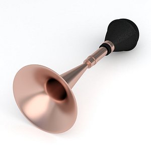 Vintage Vehicle Horn Copper 03 3D model