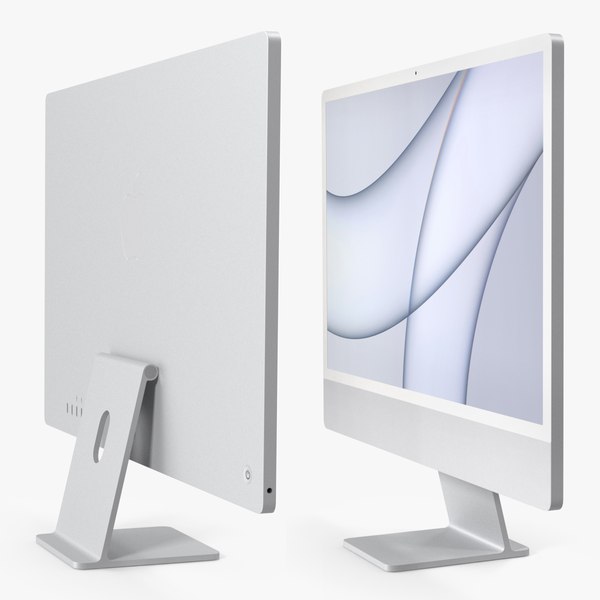 Apple iMac 2021 Silver 3D model
