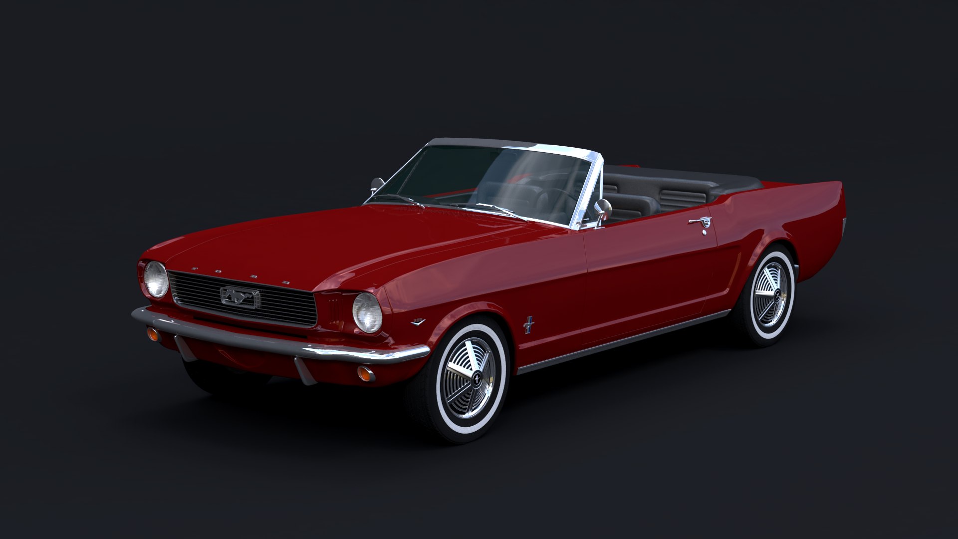 modelo 3d Ford Mustang 1966 Convertible - TurboSquid 1759975, image size:1920x1080