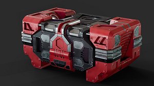3D Sci-Fi Crate Box model