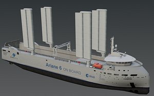 Wind-powered Canopee Ro-Ro vessel 3D model