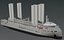 Embarcação Canopee Ro-Ro movida a vento Modelo 3D