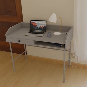 3D Desk IKEA HAUGA model