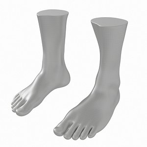 human male feet based 3D model