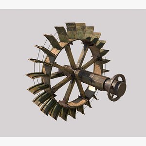 Water Mill Wheel 3D model