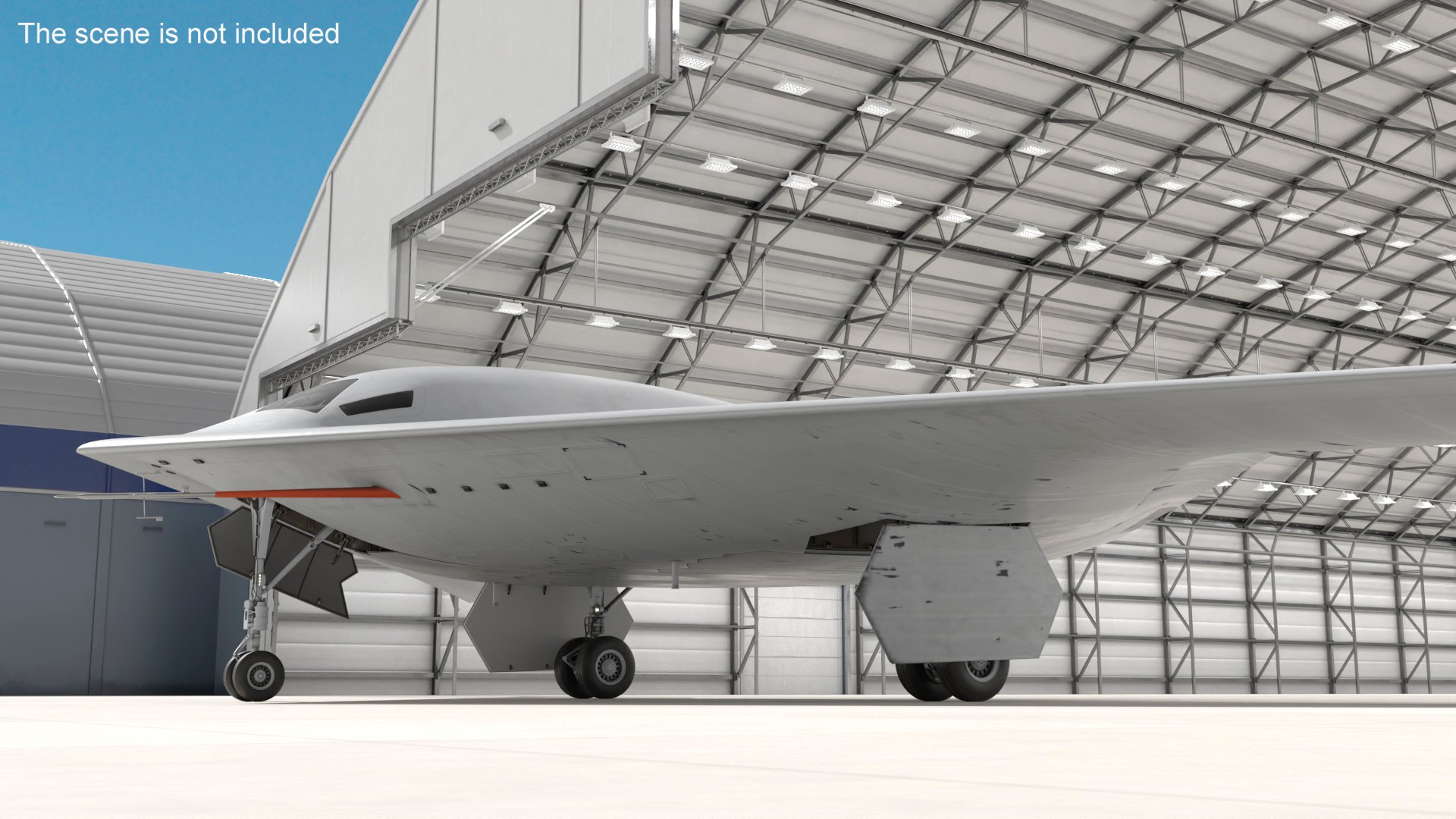 Low Observable Strategic Aircraft Old White Rigged For Maya 3D Model ...