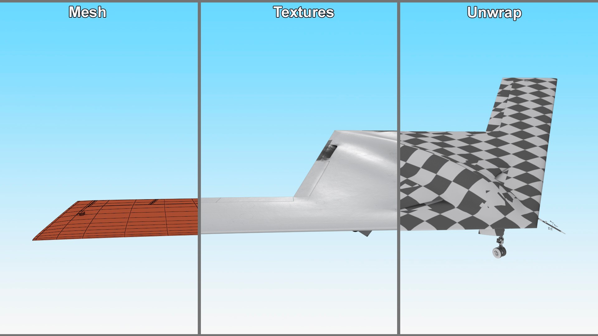 Low Observable Strategic Aircraft Old White Rigged For Maya 3D Model ...
