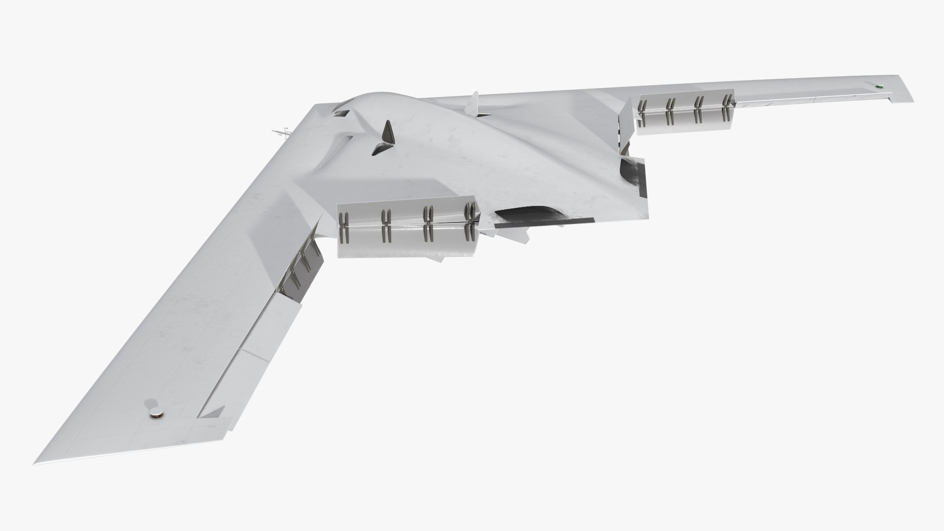 Low Observable Strategic Aircraft Old White Rigged for Maya 3D model preview