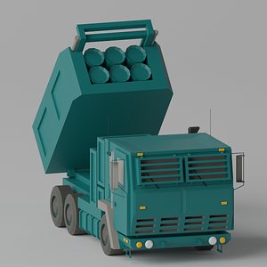 military mlrs vehicles 3D model