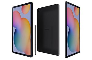 Samsung Galaxy Tab S6 Lite Oxford Gray Low Poly 3D model