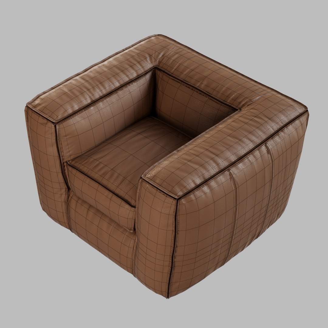 3D Oliver B Puffed 3 Seater - TurboSquid 1211035