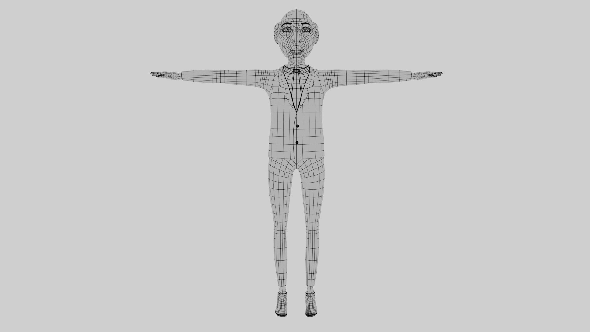 3D Cartoon Old Man Rigged Character Boss Model - TurboSquid 1853451