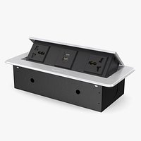 Connection Box Tabletop Universal Socket USB Charger Grey(1)