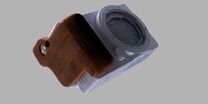 Sigma FP L custom grip with space for Apple airtag 3D model