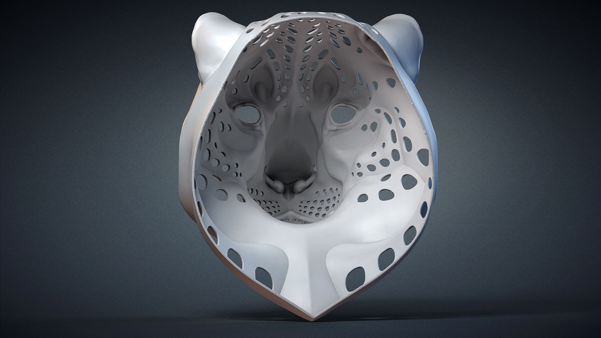 snow leopard animal head 3D model https://p.turbosquid.com/ts-thumb/Ll/dGsi8z/KkJ67CnE/snowleopardmasksculptureholey08/jpg/1590082716/1920x1080/fit_q87/bb4377b1997dc1c70b0dd9d6a72ed8d1a7ef8f07/snowleopardmasksculptureholey08.jpg