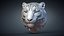 Snow Leopard Mask Sculpture