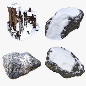 3D nature snow element model
