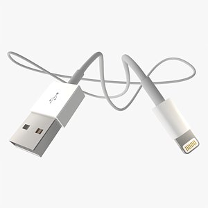 lightning usb cable 3d model