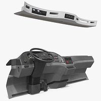 Truck Dashboard with Overhead Console Black