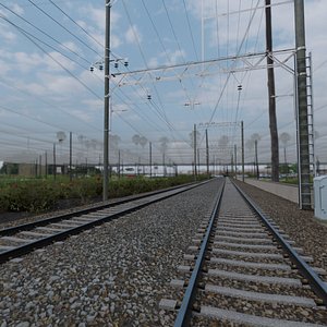 3D model Train Track