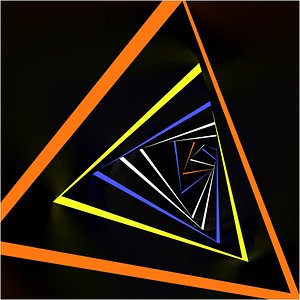 Tunnel Tube Triangle Light 3D