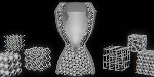 3D Lattice Generator for Blender Geometry nodes and 3D Printing 3D model model