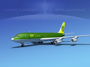 3d 707-320 airlines boeing 707 model