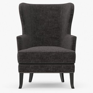 3d model jordan fabric wing chair