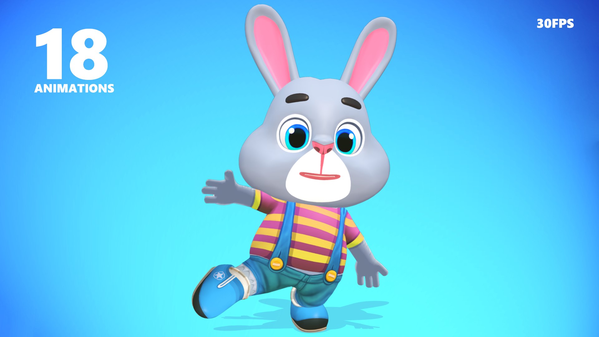 3D Rabbit Bunny Animations Rigged - TurboSquid 1629721