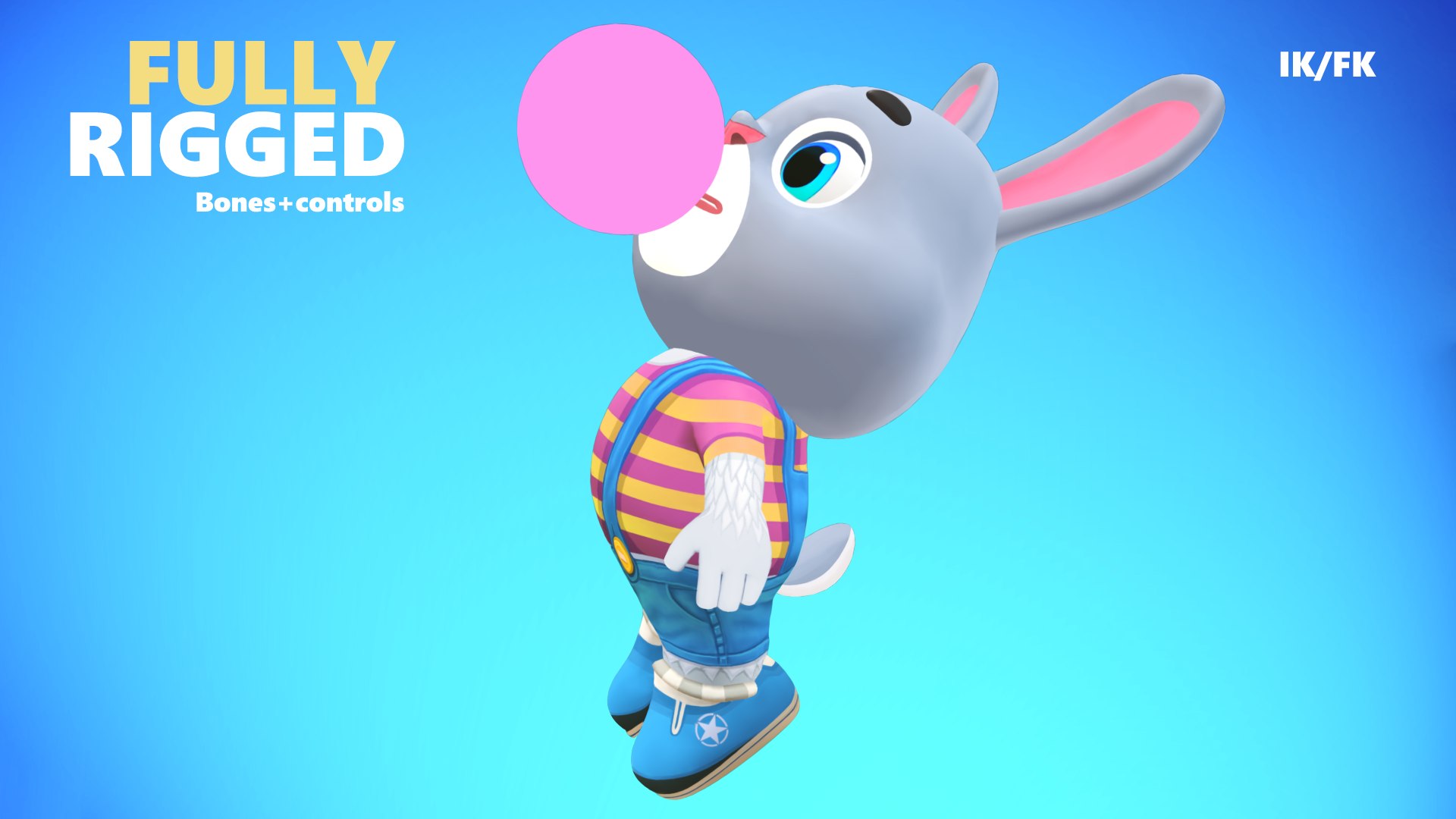 3D Rabbit Bunny Animations Rigged - TurboSquid 1629721