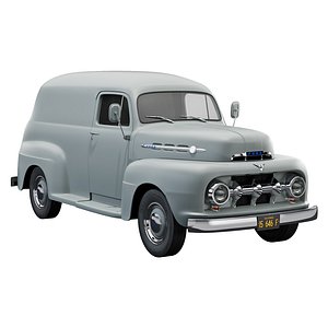 Ford F 1 panel truck 1952 3D