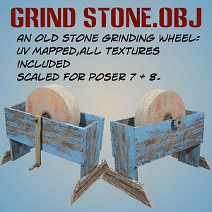 3d model of stone grinding