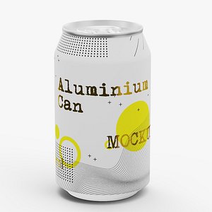 3D Aluminium Can Mockup 330ml Sleek model