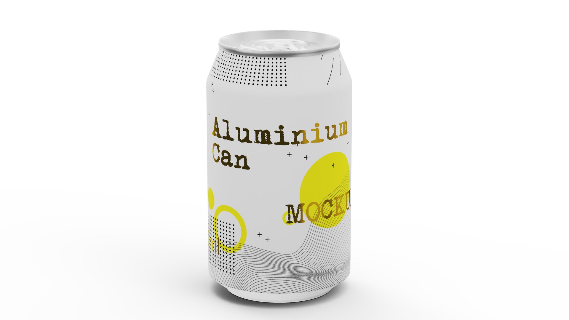 Aluminium Can Mockup 330ml Sleek 3D model preview