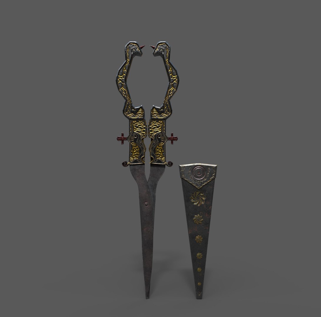 Medieval Fancy Scissors - 3D Model by Get Dead Entertainment