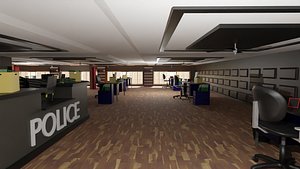 3D Police Station interior