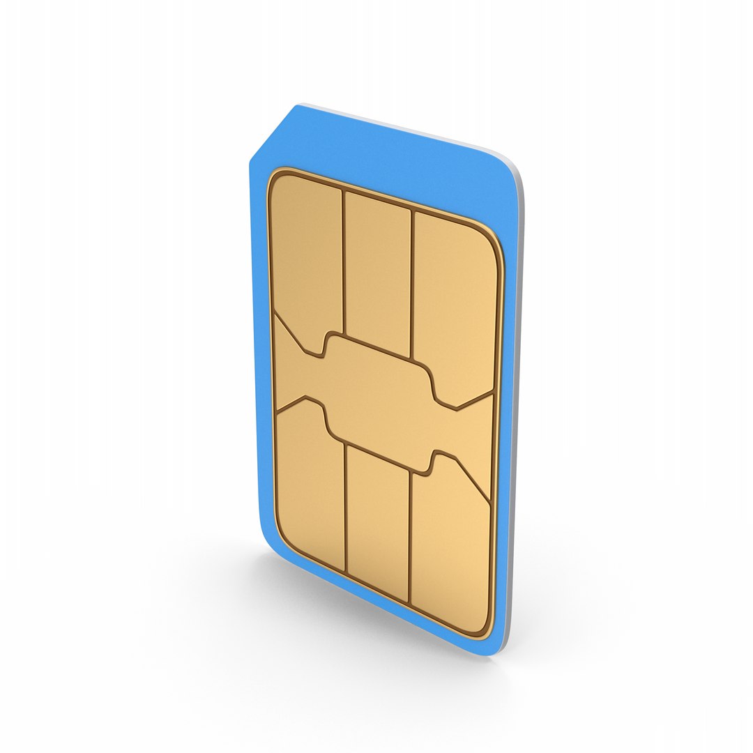 Blue Sim Cards Collection 3D Model - TurboSquid 2064277