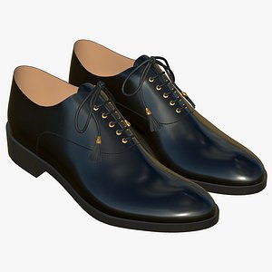 Black Leather Lace Up Shoes