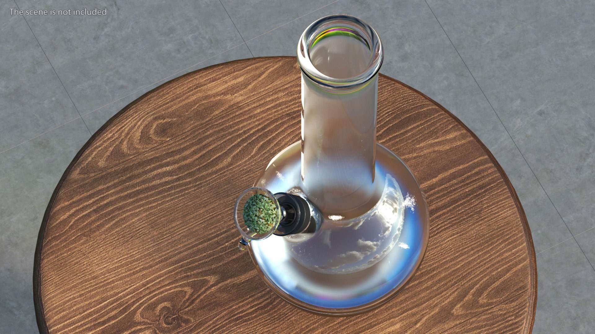 3D Round Glass Bong With Cannabis Model TurboSquid 1997927